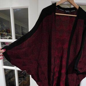 Elhoffer Design Red Interstellar Dolman Cardigan